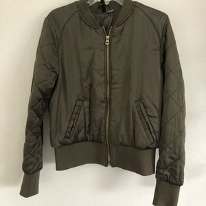 Green bomber jacket